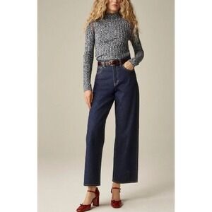 Banana Republic Womens High Rise Wide Leg Crop Jeans Dark Wash Indigo Blue 29/8T